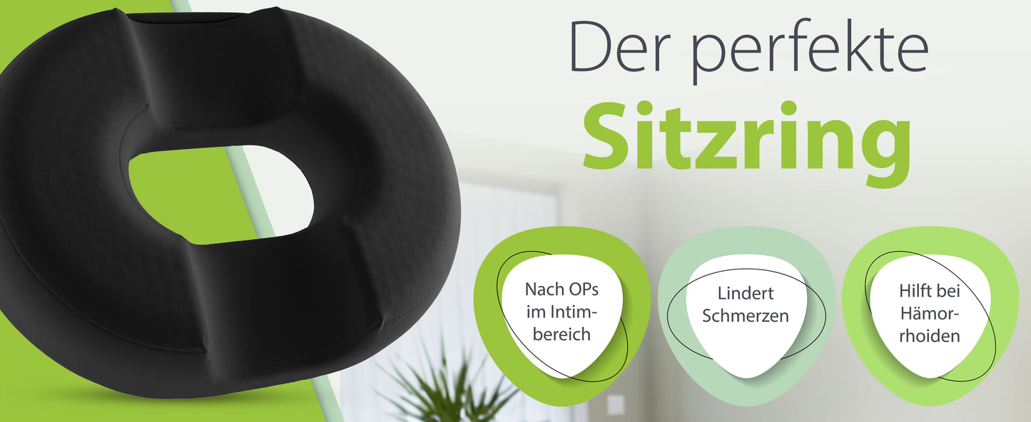 Orthopädischer Sitzring feela.® (Schwarz) NEU